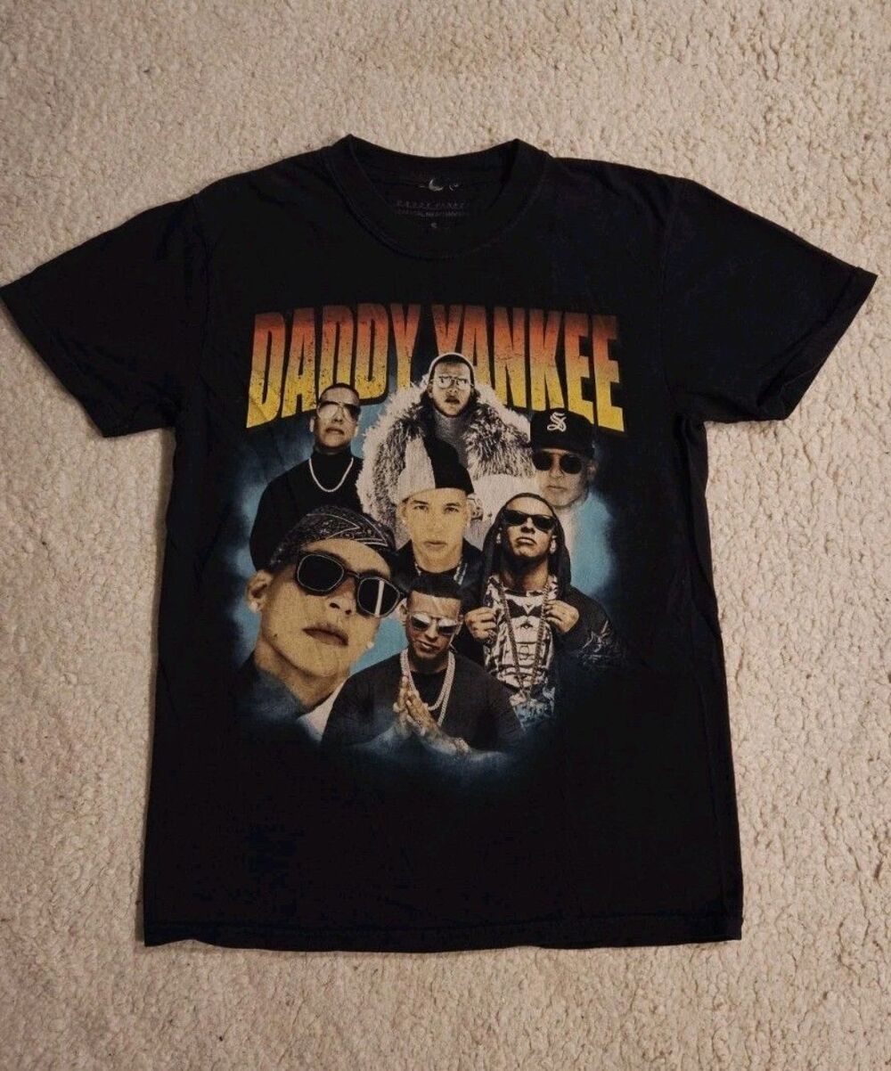 Daddy Yankee Shirt Official Merch Legendaddy GOAT Graphic Mens S Black Concert